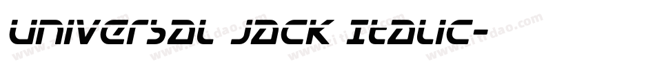 Universal Jack Italic字体转换